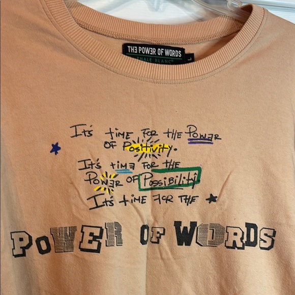 The Power of Words Beige Sweatshirt - Picture 3 of 6